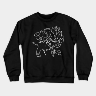 Drawing Bird and flower with small heart Crewneck Sweatshirt